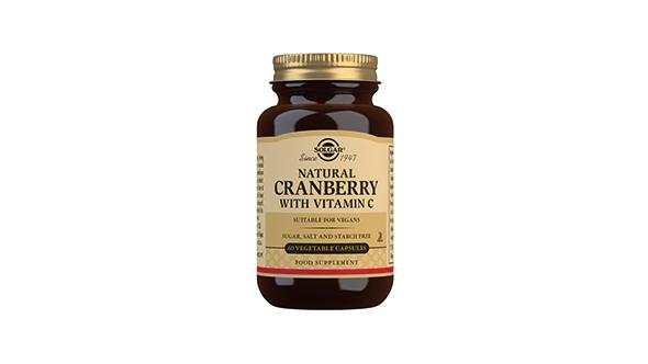 Solgar Natural Cranberry with Vitamin C Vegetable Capsules